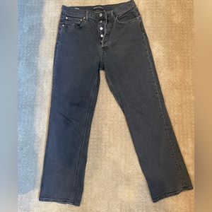 $10!!! Denim Forum- Arlo High Rise Straight 28L Black